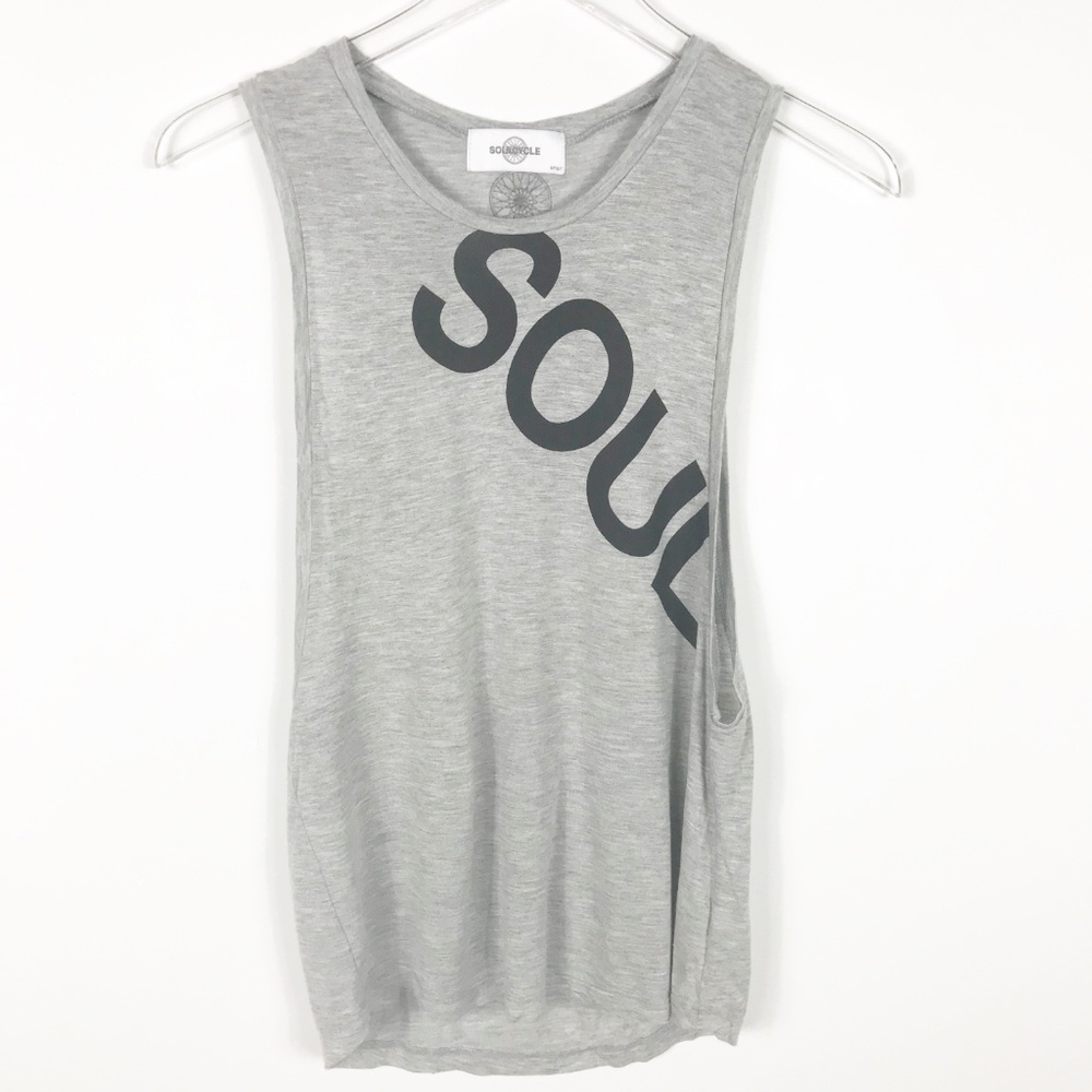 Soulcycle | Gray Spell Out Muscle Tank Small